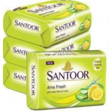 santoor  lime and aloe vera 100 grms pack of 4 